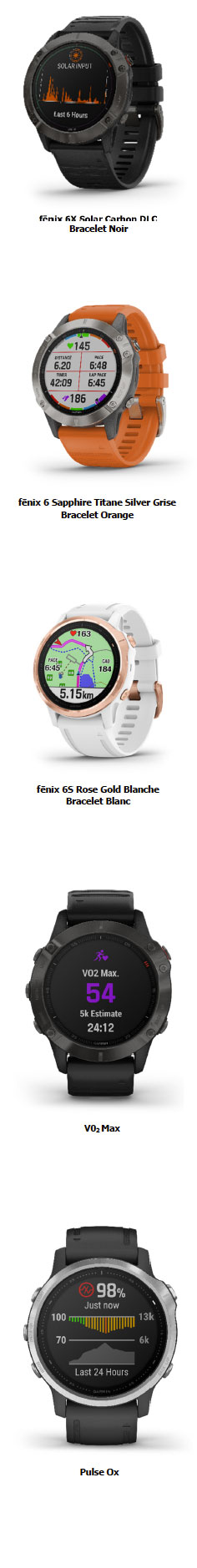 Garmin-fenix6-Gamme