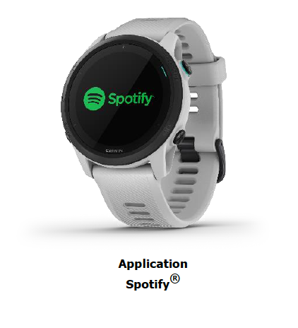 GARMIN Forerunner 745 - Application Spotify